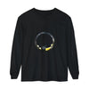 Black Cat Moon Glow Long Sleeve T-Shirt with detailed moon and cat design