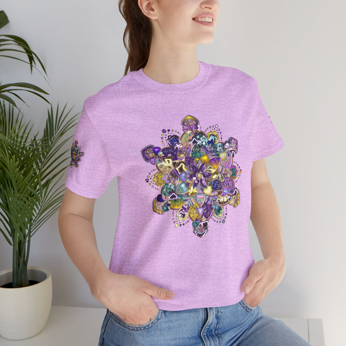 Unisex Floral Jewel Mandala T-Shirt