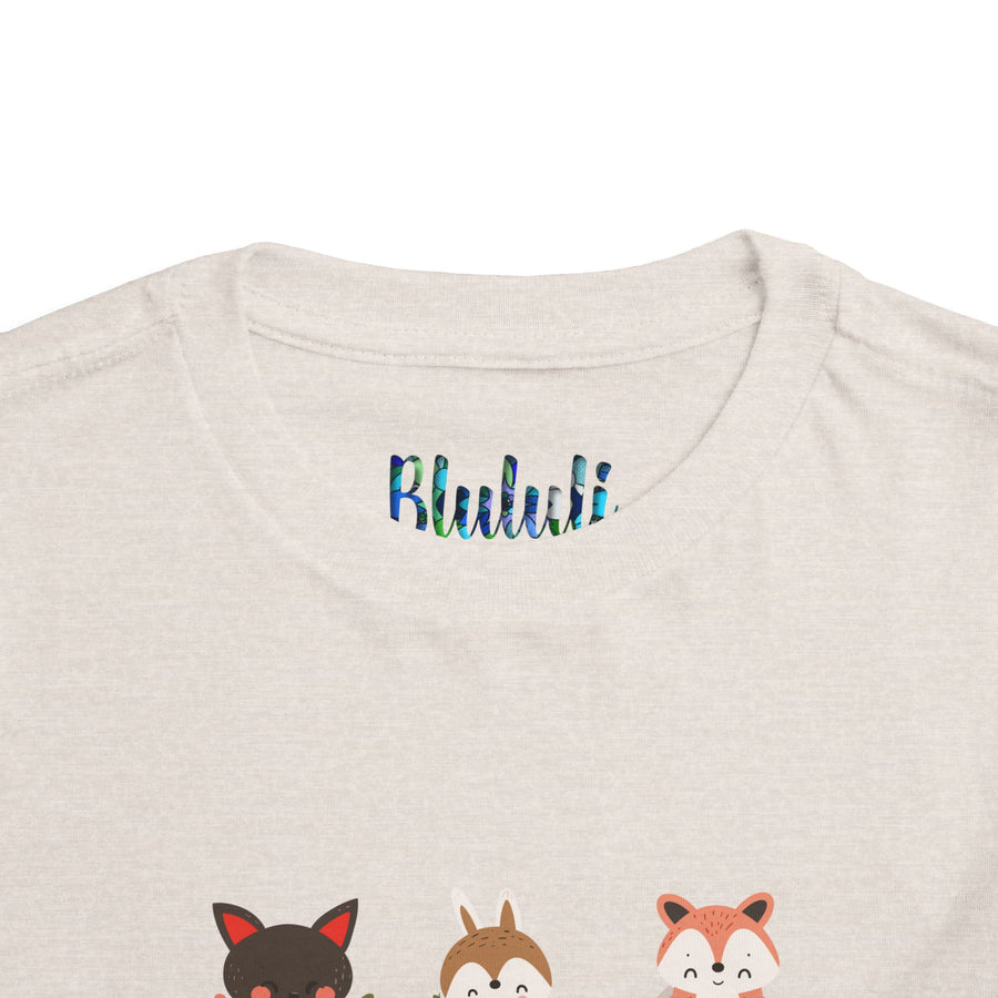 Animal Love Toddler Tee, Cute Cartoon Animals T-Shirt for Kids