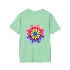 Beautiful floral mandala design with a motivational quote on a comfortable t-shirt