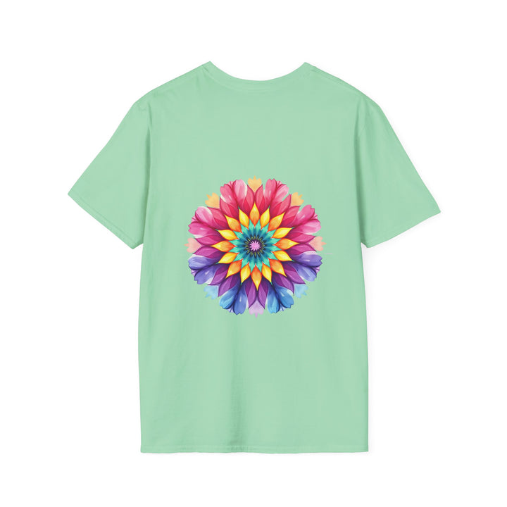 Beautiful floral mandala design with a motivational quote on a comfortable t-shirt