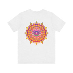 Colorful and intricate mandala design on a comfortable t-shirt promoting spiritual peace and harmony