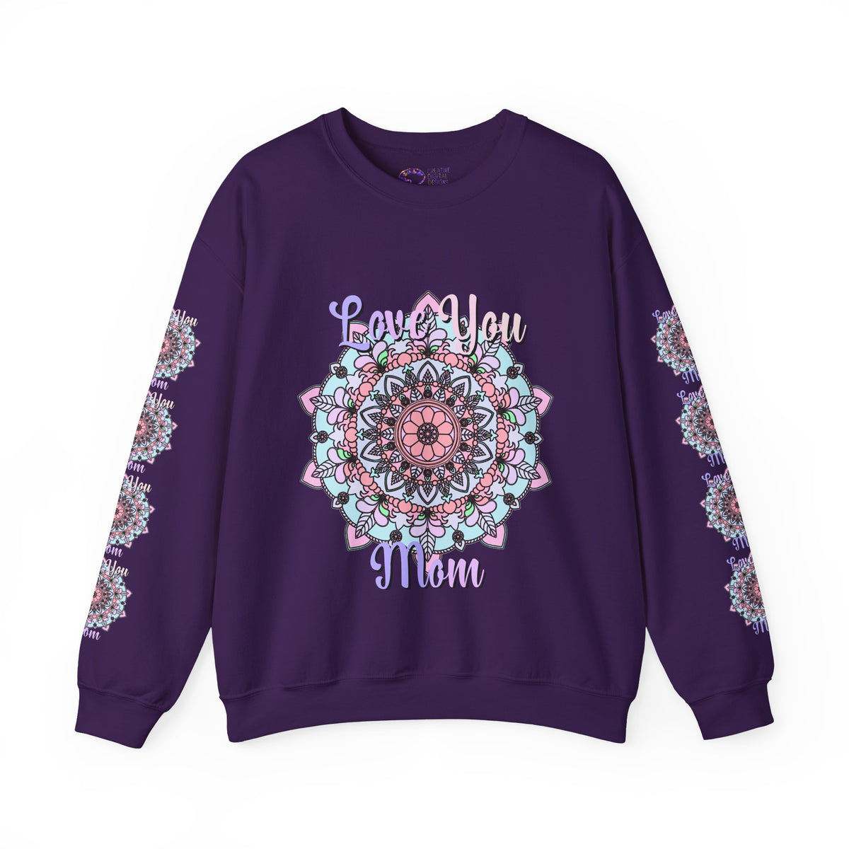 Mandala Sweatshirt for Mom with Heartfelt Design in Soft Hues