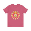 Vibrant mandala t-shirt with colorful and intricate design, perfect for adding a pop of color to your wardrobe