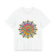 Vibrant Mandala Tee showcasing a stunning and intricate design in various colors and patterns, perfect for adding a pop of creativity to any outfit