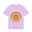 Vibrant Mandala Tee featuring colorful and intricate designs, perfect for adding a pop of color to your wardrobe