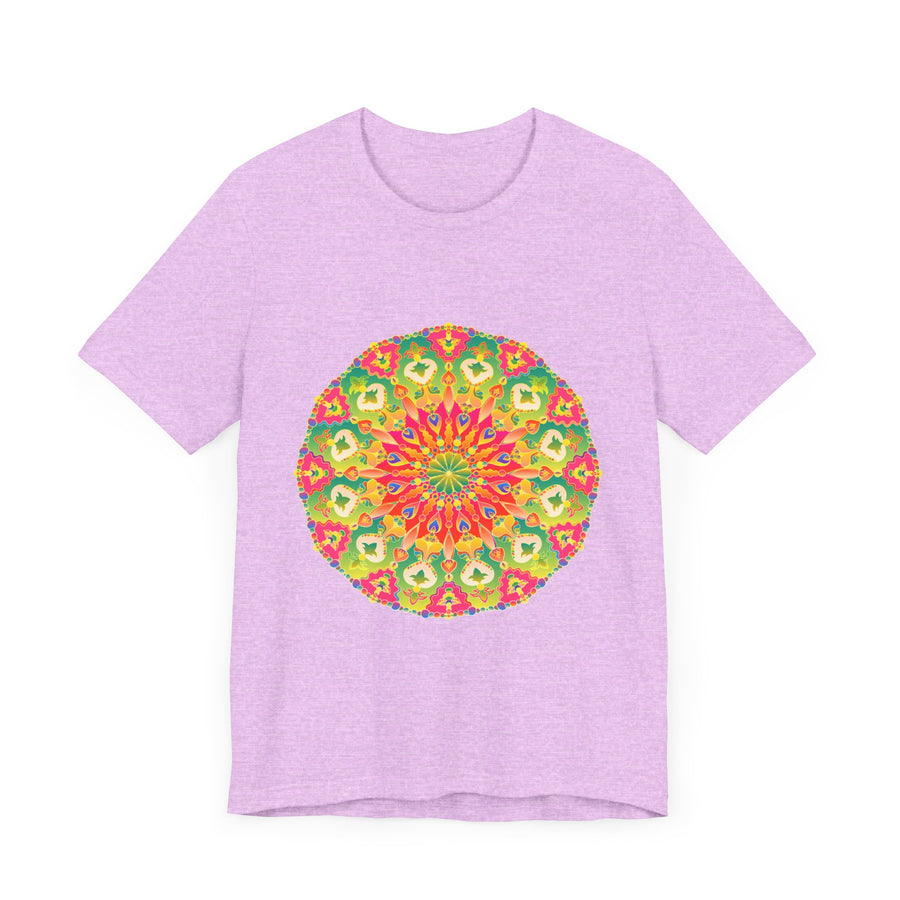 Vibrant Mandala Tee featuring colorful and intricate designs, perfect for adding a pop of color to your wardrobe