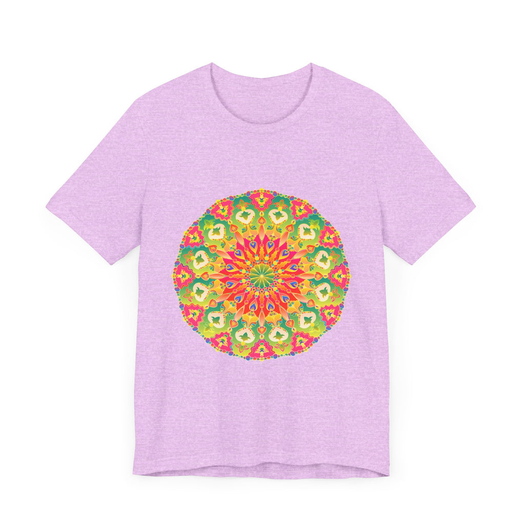 Vibrant Mandala Tee featuring colorful and intricate designs, perfect for adding a pop of color to your wardrobe