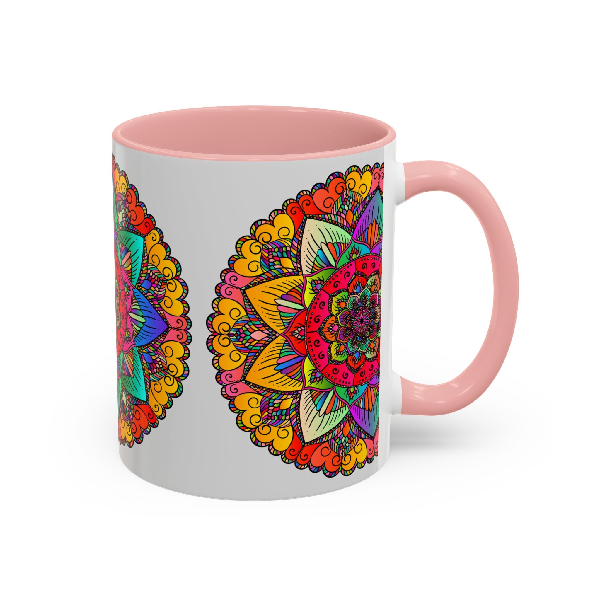 Mandala Art Mug - Colorful and Intricate Design with Handpainted Details