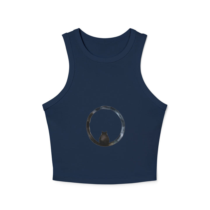  Stylish and comfortable Cosmic Enigma Racerback Tank Top, perfect for workouts or casual wear