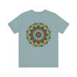 Colorful mandala t-shirt promoting peace, love, and harmony