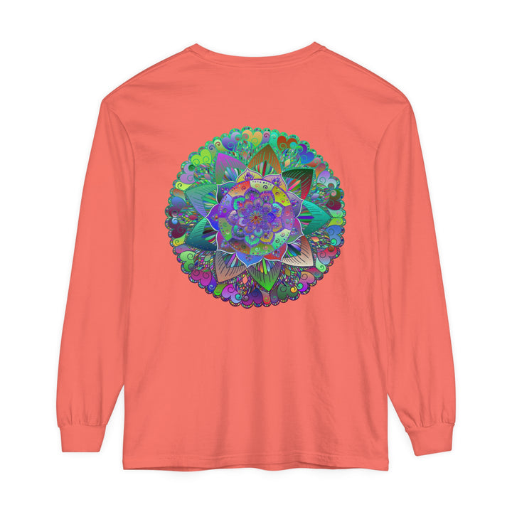 Colorful and intricate mandala design long sleeve t-shirt for men and women