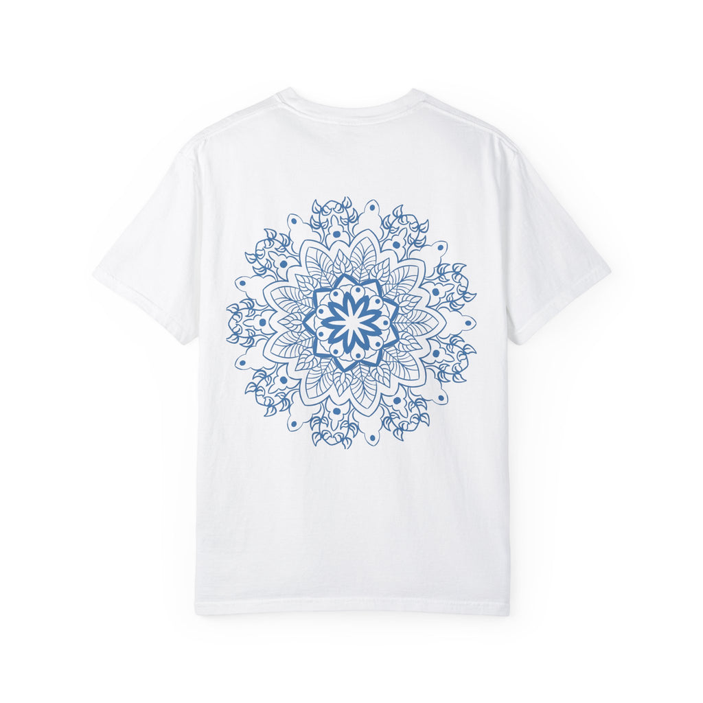 Handmade Mandala Art Tshirt - Unisex Garment-Dyed Tee with intricate and colorful design, perfect for casual wear