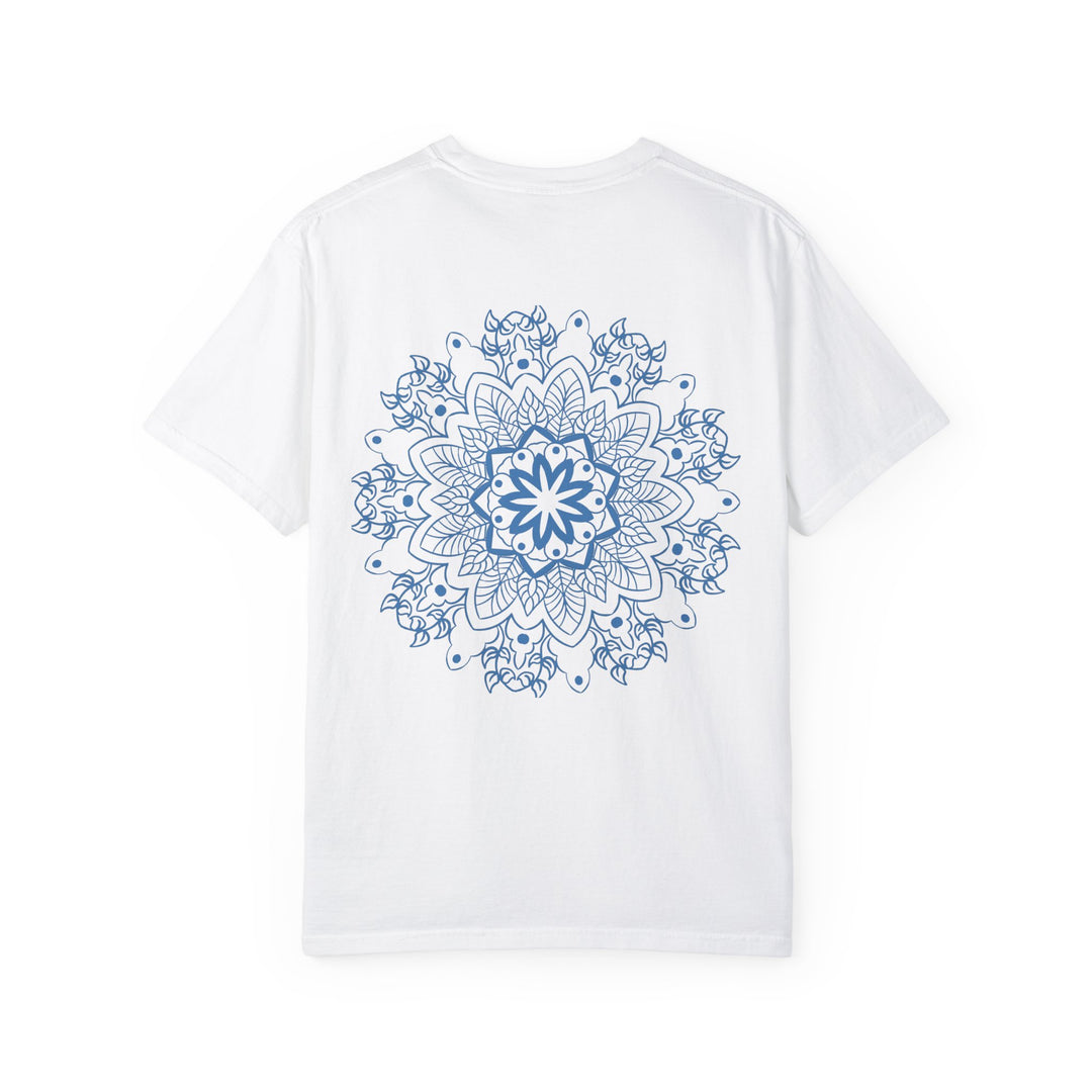 Handmade Mandala Art Tshirt - Unisex Garment-Dyed Tee with intricate and colorful design, perfect for casual wear