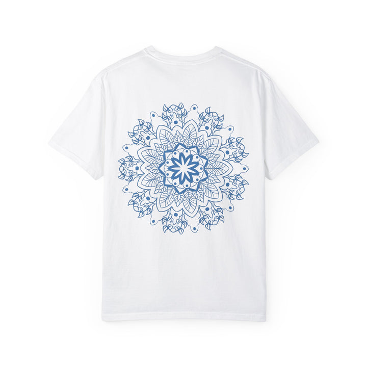 Handmade Mandala Art Tshirt - Unisex Garment-Dyed Tee with intricate and colorful design, perfect for casual wear