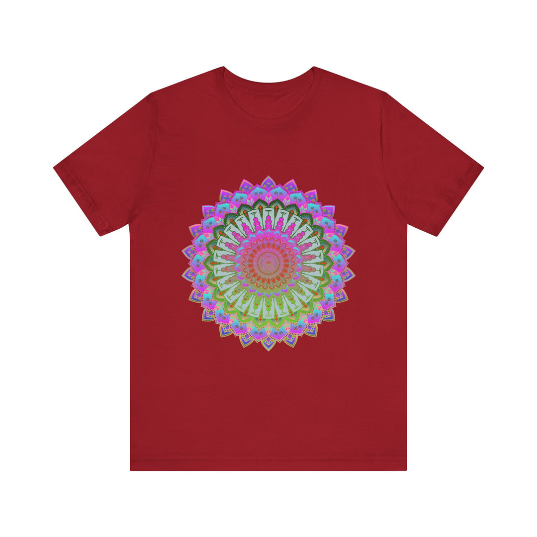 Vibrant Mandala T-Shirt featuring a colorful and intricate design, perfect for adding a pop of color to any outfit