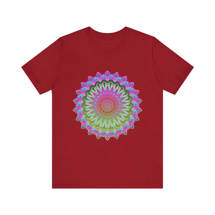 Vibrant Mandala T-Shirt featuring a colorful and intricate design, perfect for adding a pop of color to any outfit