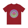 Vibrant Mandala T-Shirt featuring a colorful and intricate design, perfect for adding a pop of color to any outfit