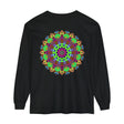 Vibrant and intricate mandala design long sleeve unisex t-shirt in multiple colors