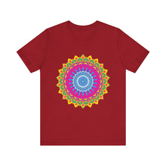 Vibrant Mandala Tee featuring a colorful and intricate design with bold, eye-catching patterns and bright, vivid hues, perfect for adding a pop of visual interest to your wardrobe