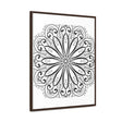 Handcrafted black and white mandala wall art on gallery canvas wraps with vertical frame