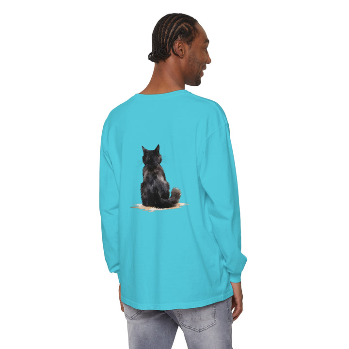 Black Cat Watercolor Unisex Long Sleeve T-Shirt - Comfortable, stylish, and versatile