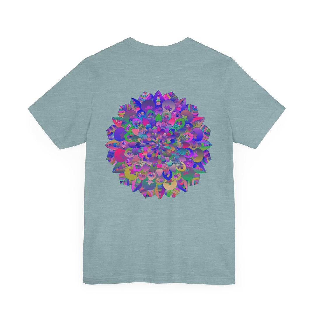 A colorful and intricately designed Vibrant Mandala Tee that promotes spiritual peace and harmony for a calming and balanced vibe