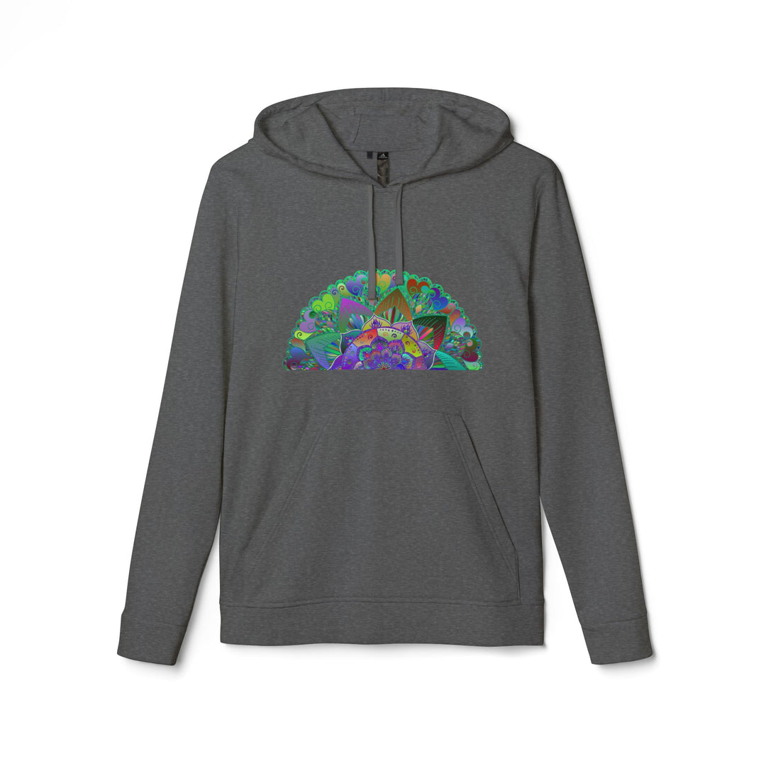 Colorful and vibrant Psychedelic Mandala Adidas Fleece Hoodie