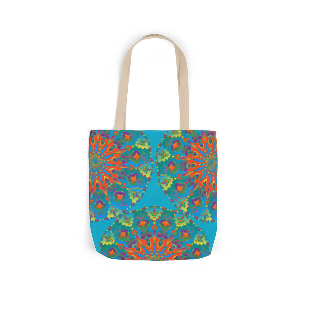 Canvas Tote Bag in Bright Tropical Colors for Summer Fun