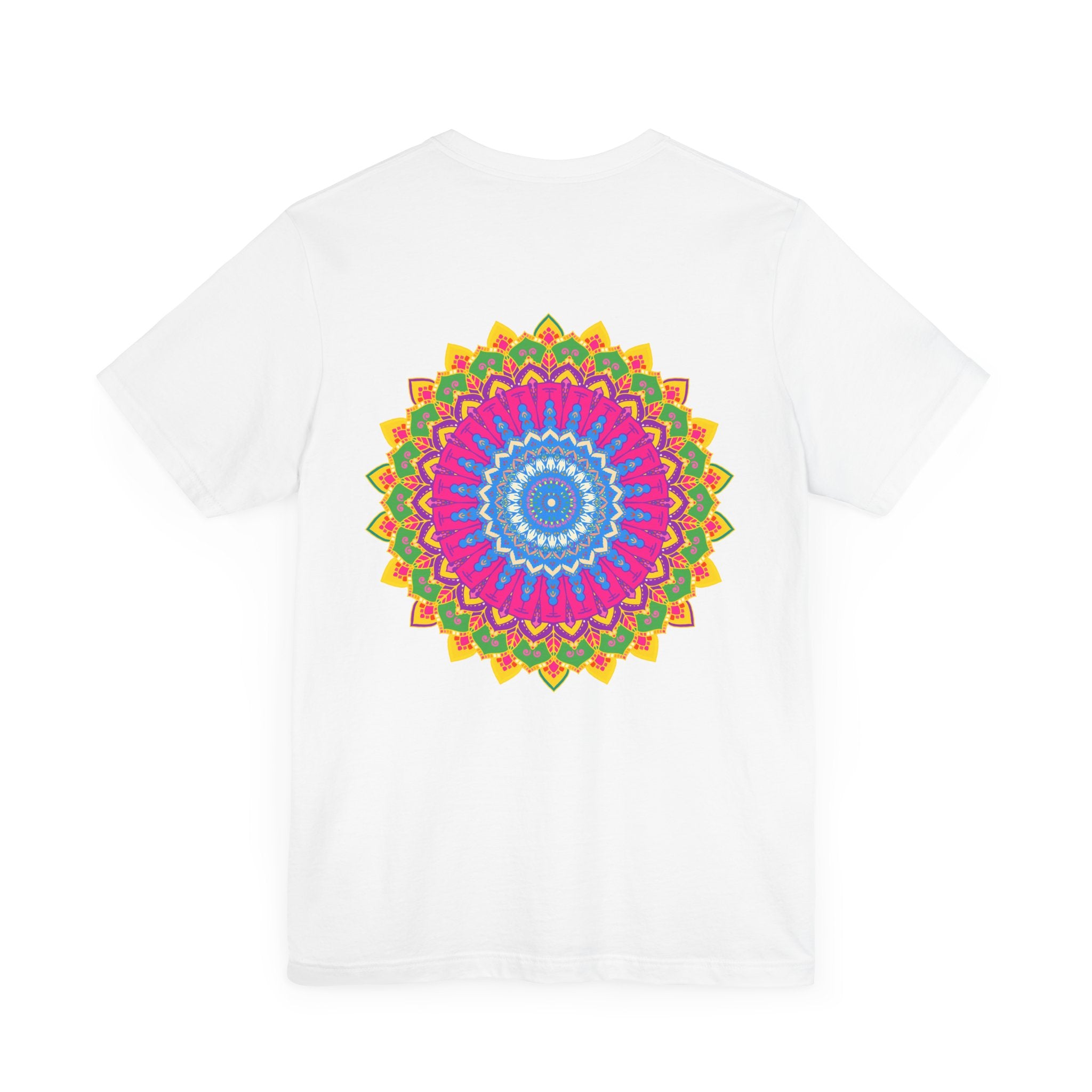 Vibrant Mandala T-Shirt featuring intricate spiritual design for peaceful vibes