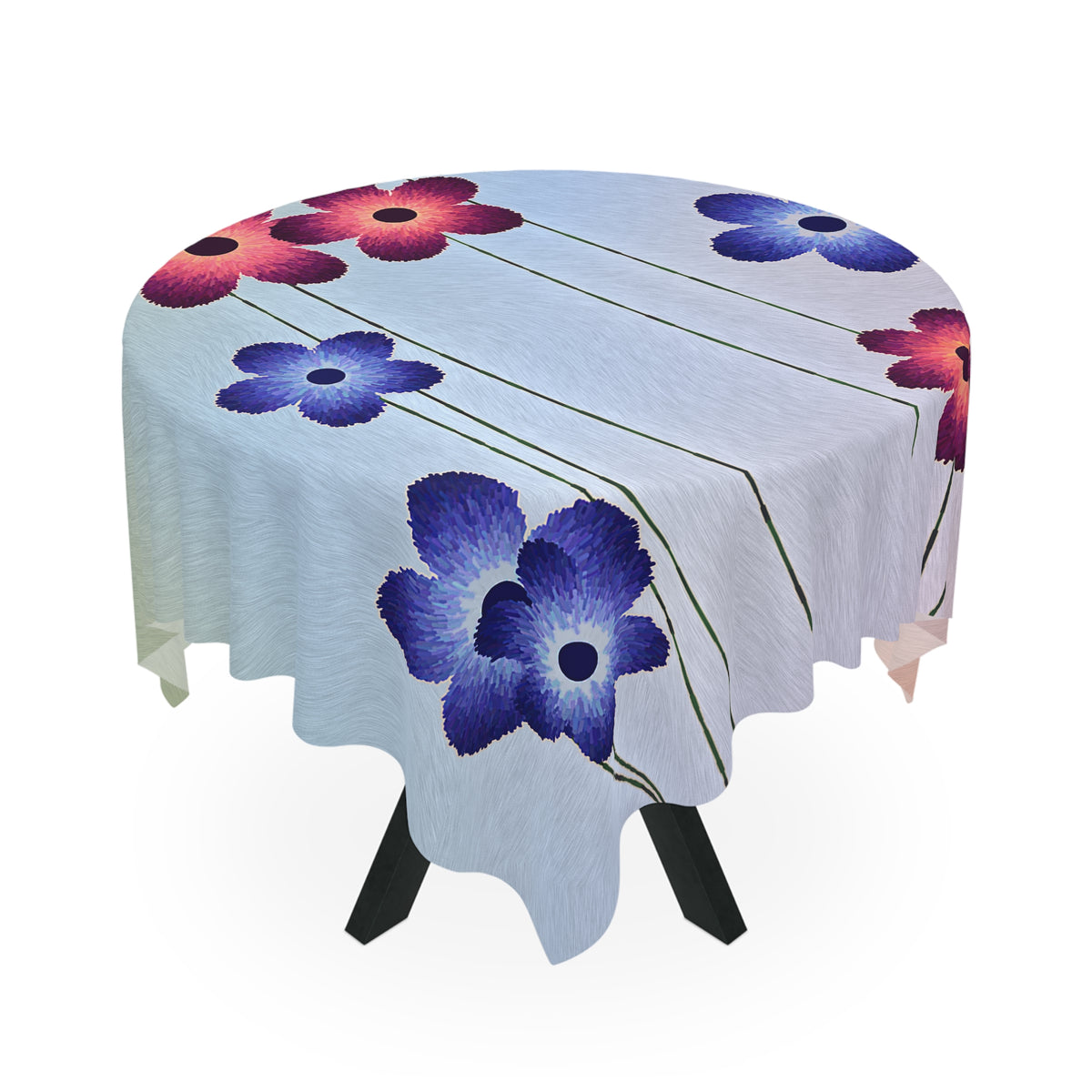 Bunte Tischdecke mit Wildblumenmuster