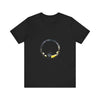 A whimsical style black cat moon tee, perfect for cat lovers