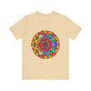 Colorful Mandala Tee with Intricate Flower and Leaf Design