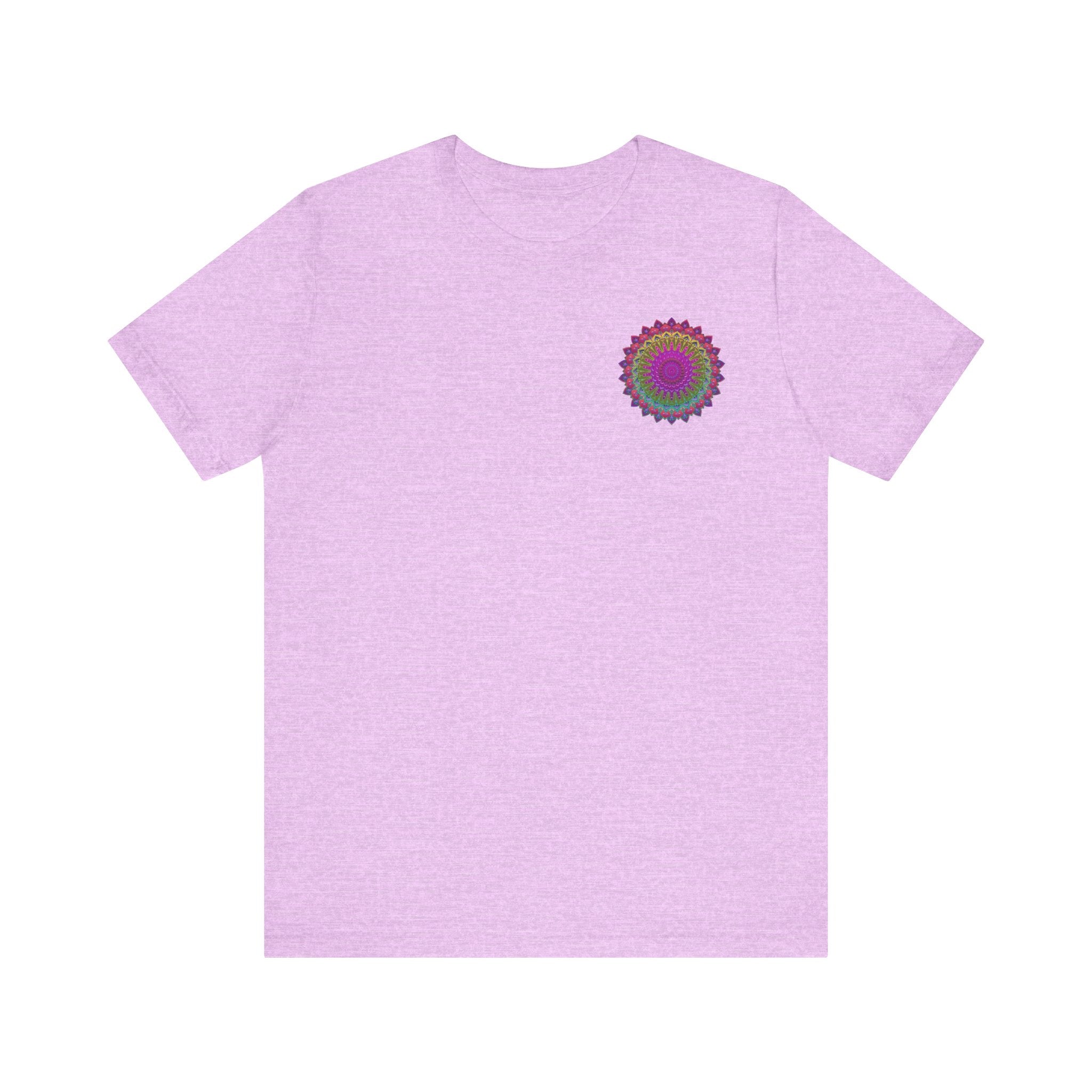 Beautiful Vibrant Mandala Tee featuring intricate spiritual design for peace and harmony