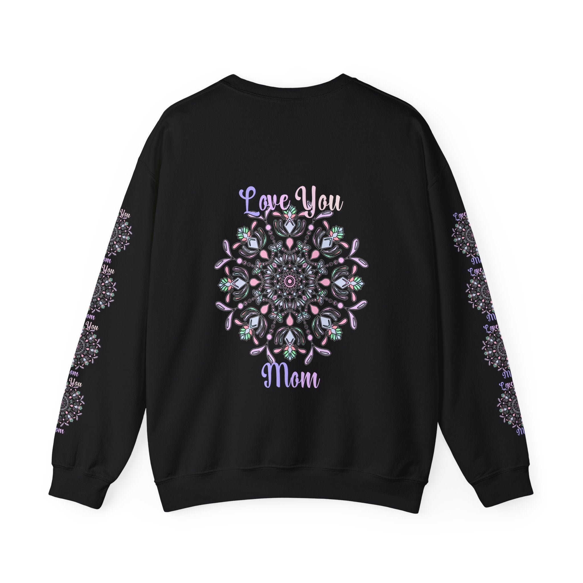 Mom Empowering Mandala Sweatshirt in Soft Pastel Hues
