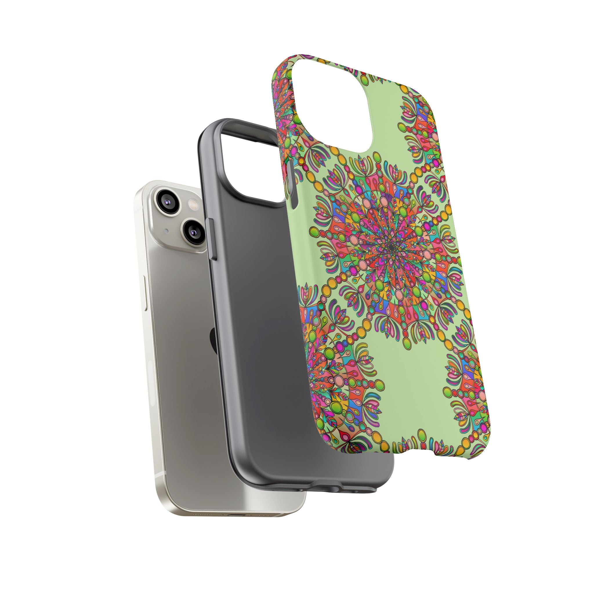 Custodia Vibrant Mandala per iPhone e Google Pixel | Custodie resistenti