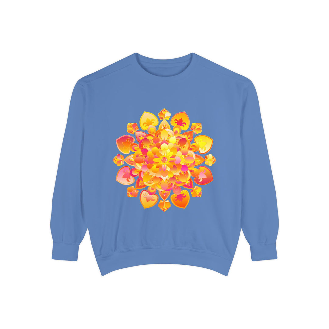 Soft and cozy sweatshirt adorned with a calming and symbolic mandala pattern