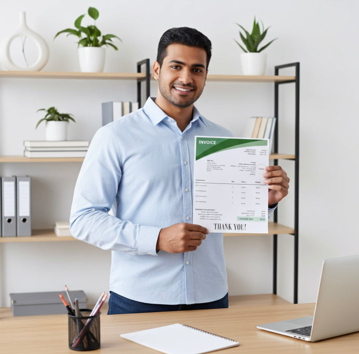 Modello di fattura verde per piccole imprese