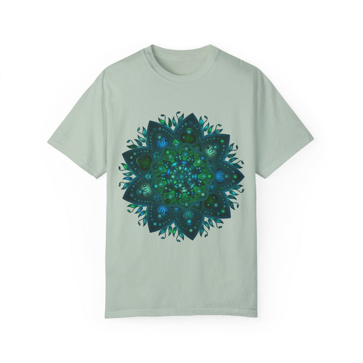 Hand-drawn unisex mandala t-shirt with intricate and detailed design