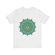 Psychedelic Mandala Tee - Vibrant Flower Design Alt Text 9