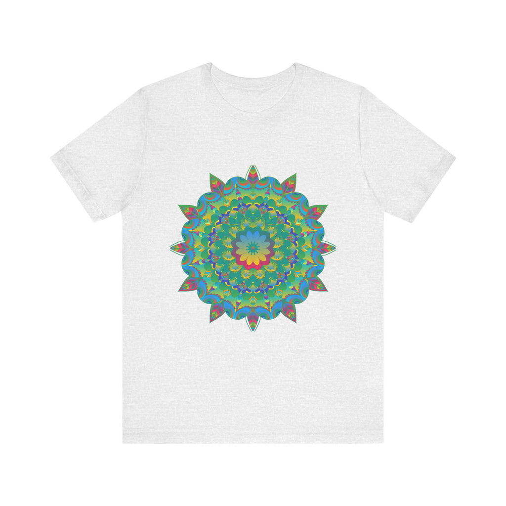 Psychedelic Mandala Tee - Vibrant Flower Design Alt Text 9