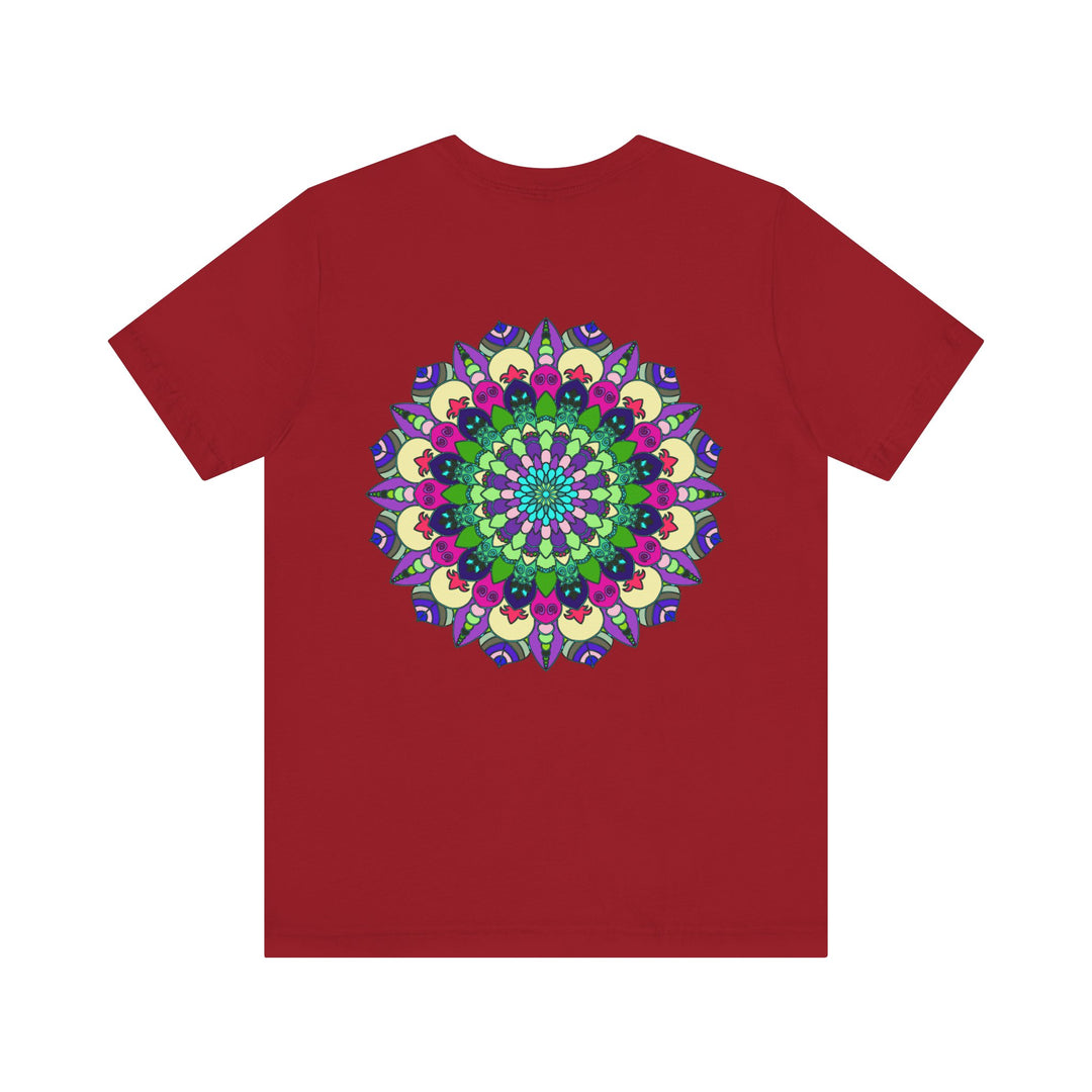 Colorful mandala pattern tee for spiritual awakening