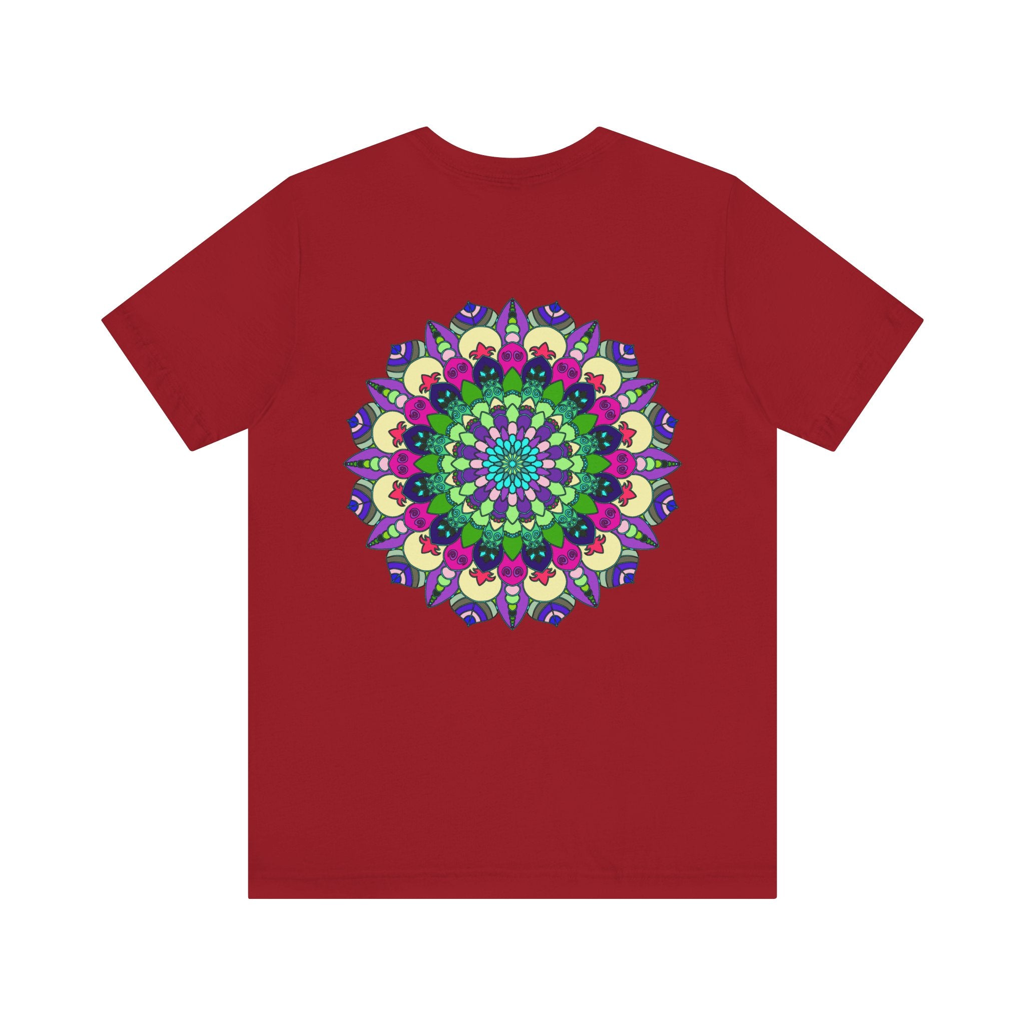 Colorful mandala pattern tee for spiritual awakening