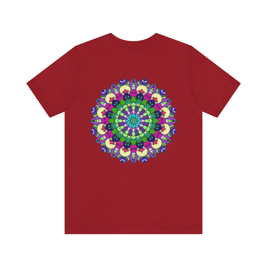 Colorful mandala pattern tee for spiritual awakening