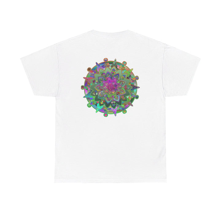 Eye-catching and inspiring mandala art printed on white tshirt