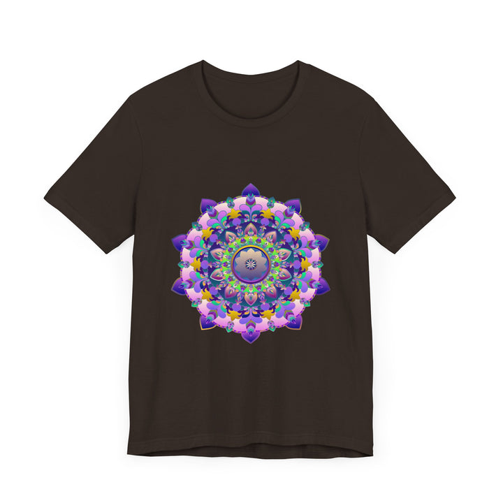 Vibrant mandala tee with intricate and colorful design, perfect for adding a pop of vibrant color to your wardrobe