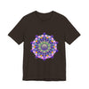 Vibrant mandala tee with intricate and colorful design, perfect for adding a pop of vibrant color to your wardrobe