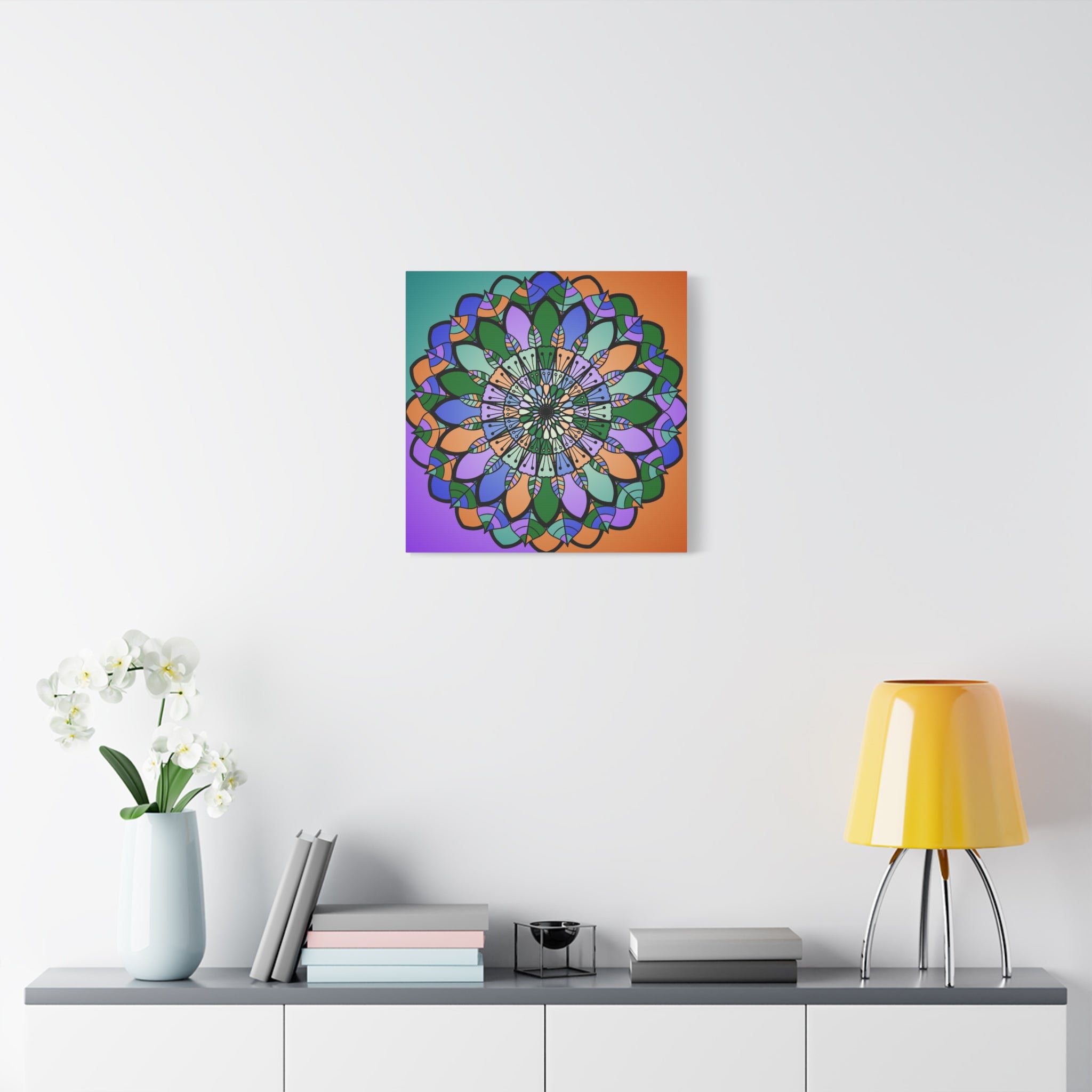 Floral Mandala Matte Canvas Wall Art