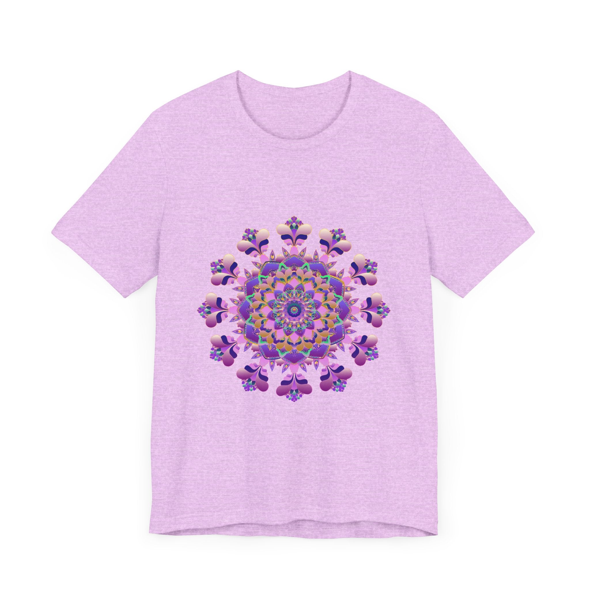 Beautiful black tee featuring a detailed floral mandala design