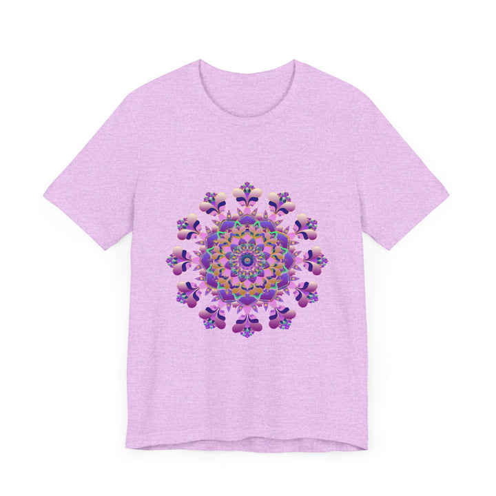 Beautiful black tee featuring a detailed floral mandala design